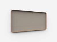 Lintex Frame Wall Silk glastavle med egetræsramme 200x100cm Lonely, mørk brun