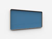 Lintex Frame Wall Silk glastavle med egetræsramme 200x100cm Peaceful, blå