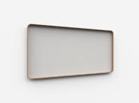Lintex Frame Wall Silk glastavle med egetræsramme 200x100cm Shy, lys grå