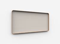 Lintex Frame Wall Silk glastavle med egetræsramme 200x100cm Warm, grå