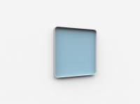 Lintex Frame Wall Silk glastavle med grå ramme 100x100cm Calm, lys blå