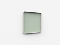 Lintex Frame Wall Silk glastavle med grå ramme 100x100cm Fair, lys grøn