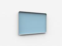Lintex Frame Wall Silk glastavle med grå ramme 150x100cm Calm, lys blå