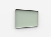 Lintex Frame Wall Silk glastavle med grå ramme 150x100cm Fair, lys grøn