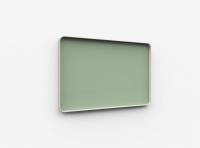 Lintex Frame Wall Silk glastavle med grå ramme 150x100cm Gentle, støvet grøn