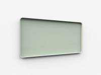 Lintex Frame Wall Silk glastavle med grå ramme 200x100cm Fair, lys grøn
