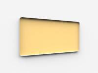 Lintex Frame Wall Silk glastavle med grå ramme 200x100cm Lively, lys gul