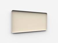Lintex Frame Wall Silk glastavle med grå ramme 200x100cm Mild, beige