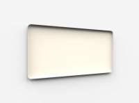 Lintex Frame Wall Silk glastavle med grå ramme 200x100cm Pale, råhvid