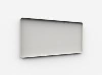 Lintex Frame Wall Silk glastavle med grå ramme 200x100cm Shy, lys grå
