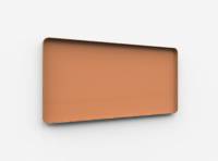 Lintex Frame Wall glastavle med egetræsramme 200x100cm Brave, brændt orange
