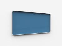 Lintex Frame Wall glastavle med grå ramme 200x100cm Peaceful, blå