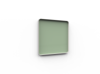 Lintex Frame Wall glastavle med grå ramme 100x100cm Gentle, støvet grøn