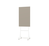 Lintex Mono Silk mobile glastavle 70x196cm med hvid stativ Lonely, m&oslash;rk brun