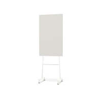 Lintex Mono Silk mobile glastavle 70x196cm med hvid stativ Soft, lys beige