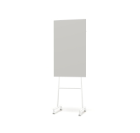 Lintex Mono Silk mobile glastavle 70x196cm med hvid stativ Shy, lys gr&aring;