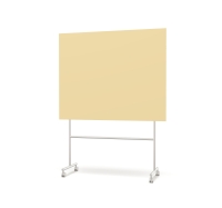 Lintex Mono Silk mobil glastavle 150x196cm med gr&aring;t stativ Mellow, st&oslash;vet gul