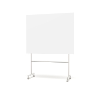 Lintex Mono Silk mobil glastavle 150x196cm med gr&aring;t stativ Pure, hvid