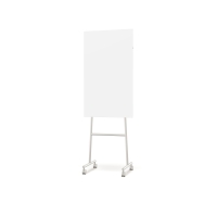 Lintex Mono Silk mobil glastavle 70x196cm med gr&aring;t stativ Pure, hvid
