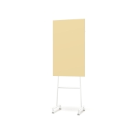 Lintex Mono Silk mobile glastavle 70x196cm med hvid stativ Mellow, st&oslash;vet gul