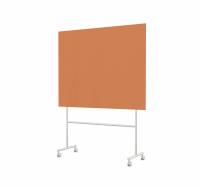 Lintex Mono mobile glastavle 150x120cm p&aring; gr&aring;t stativ Brave, br&aelig;ndt orange