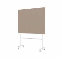 Lintex Mono mobile glastavle 150x120cm p&aring; gr&aring;t stativ Cozy, brun