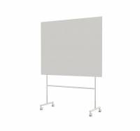 Lintex Mono mobile glastavle 150x120cm p&aring; gr&aring;t stativ Shy, lys gr&aring;