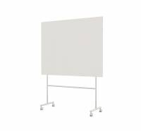 Lintex Mono mobile glastavle 150x120cm p&aring; gr&aring;t stativ Soft, lys beige