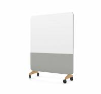 Lintex Mood Fabric Mobile Silk 150x196cm Pure/grå med eg hjulsæt