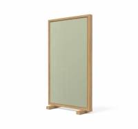 Lintex Offset Mobile glastavle med eg ramme LTH39 Fair, lys gr&oslash;n