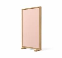 Lintex Offset Mobile glastavle med eg ramme LTH39 Naive, rosa