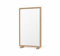 Lintex Offset Mobile glastavle med eg ramme LTH39 Pure, hvid