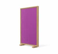 Lintex Offset Mobile glastavle med eg ramme LTH39 Vivid, violet