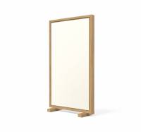 Lintex Offset Mobile glastavle med eg ramme LTH40 Pale, r&aring;hvid