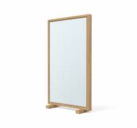 Lintex Offset Mobile glastavle med eg ramme LTH62 Crisp, duebl&aring;