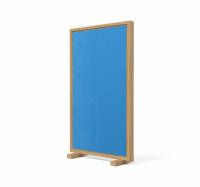 Lintex Offset Mobile glastavle med eg ramme LTH62 Daring, bl&aring;