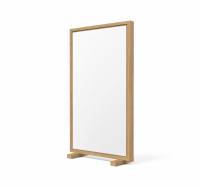 Lintex Offset Mobile glastavle med eg ramme LTH62 Pure, hvid