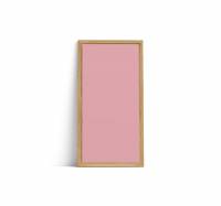 Lintex Offset Wall Silk glastavle 100x195cm med eg ramme Blush, lyser&oslash;d