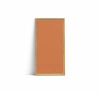 Lintex Offset Wall Silk glastavle 100x195cm med eg ramme Brave, br&aelig;ndt orange