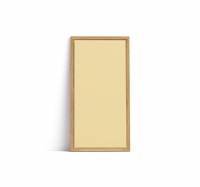 Lintex Offset Wall Silk glastavle 100x195cm med eg ramme Mellow, st&oslash;vet gul