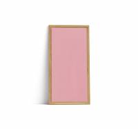 Lintex Offset Wall glastavle 100x195cm med eg ramme Blush, lyser&oslash;d