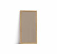 Lintex Offset Wall glastavle 100x195cm med eg ramme Cozy, brun