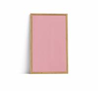 Lintex Offset Wall glastavle 130x210cm med eg ramme Blush, lyser&oslash;d