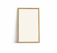 Lintex Offset Wall glastavle 130x210cm med eg ramme Pale, r&aring;hvid