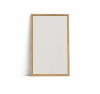 Lintex Offset Wall glastavle 130x210cm med eg ramme Soft, lys beige