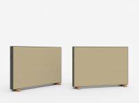 Lintex Unit flytbar væg 180x125,5cm beige, umbragrå ramme og eg fødder
