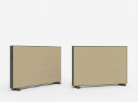Lintex Unit flytbar væg 180x125,5cm beige, umbragrå ramme og fødder