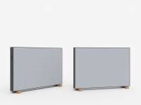 Lintex Unit flytbar væg 180x125,5cm lys grå, umbragrå ramme og eg fødder