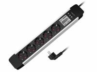 LogiLink Stikdåse 5-stik 16A 1.4meter Sort 