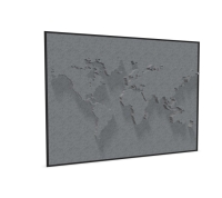 Lydabsortbent Tell_us EcoSUND 160x120x5cm, gr&aring; med sort ramme